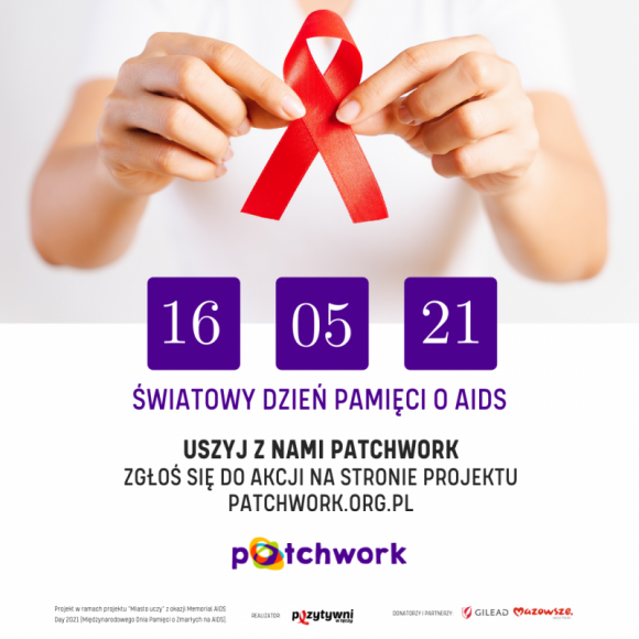 Patchwork dla ofiar AIDS na placu Zamkowym w Warszawie
